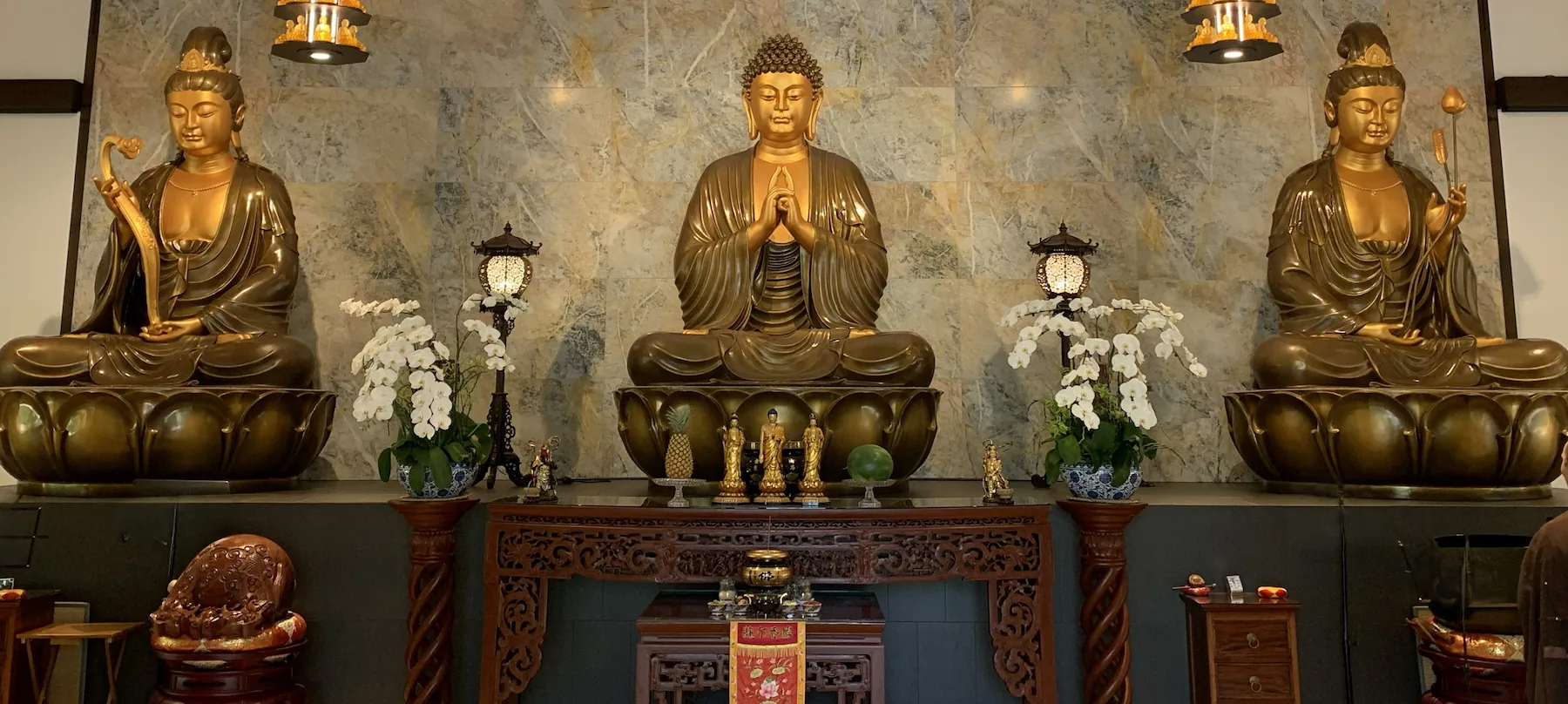 Buddha Hall altar at Gold Coast Dharma Realm